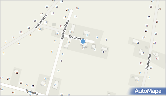 Czernichów, Tęczowa, 2, mapa Czernichów