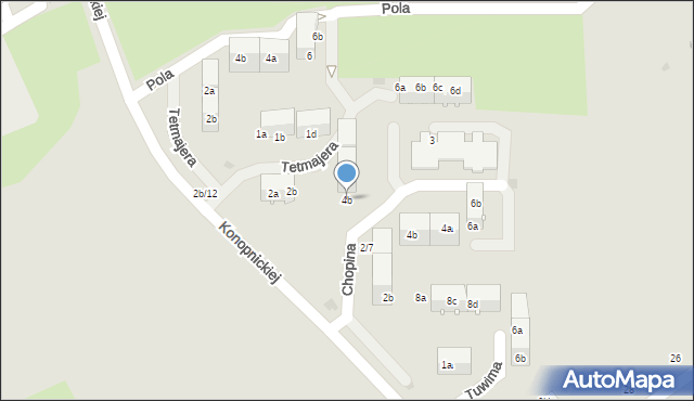 Czerwionka-Leszczyny, Tetmajera, 4b, mapa Czerwionka-Leszczyny