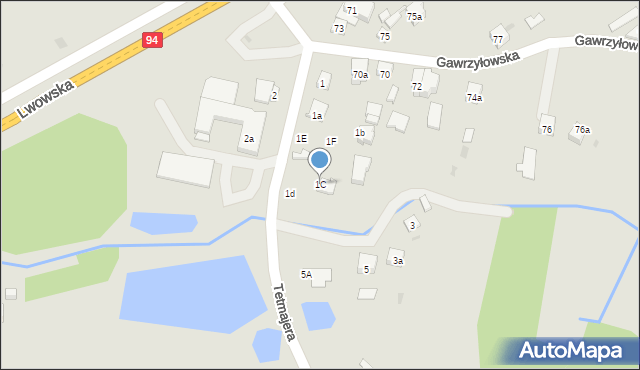 Dębica, Tetmajera, 1C, mapa Dębicy