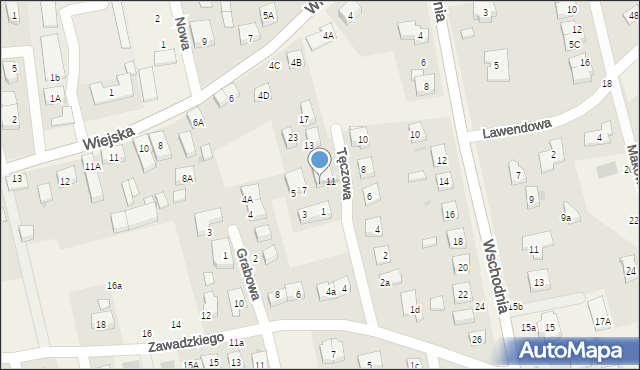 Długołęka, Tęczowa, 9, mapa Długołęka