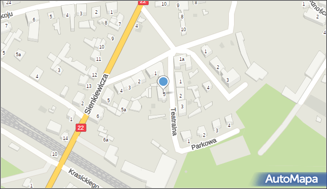 Dobiegniew, Teatralna, 5, mapa Dobiegniew