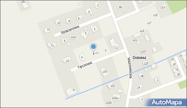 Dobiesz, Tęczowa, 6, mapa Dobiesz