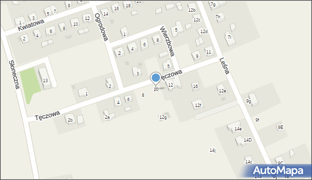 Dziadowa Kłoda, Tęczowa, 10, mapa Dziadowa Kłoda