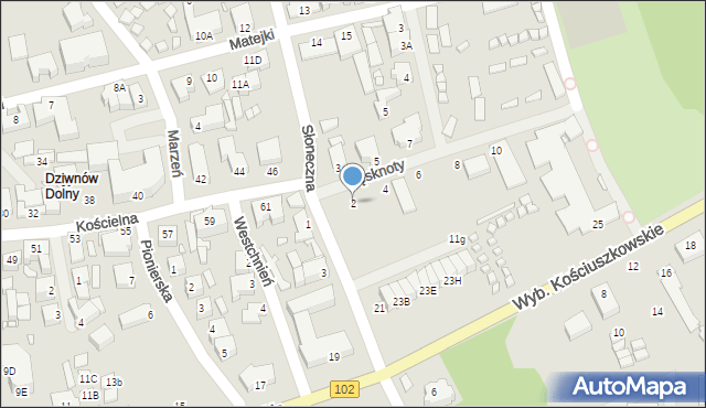 Dziwnów, Tęsknoty, 2, mapa Dziwnów