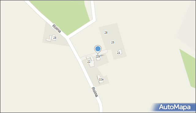 Frelichów, Teligi, 22d, mapa Frelichów