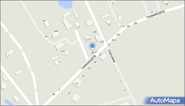 Gdańsk, Telewizyjna, 13f, mapa Gdańska