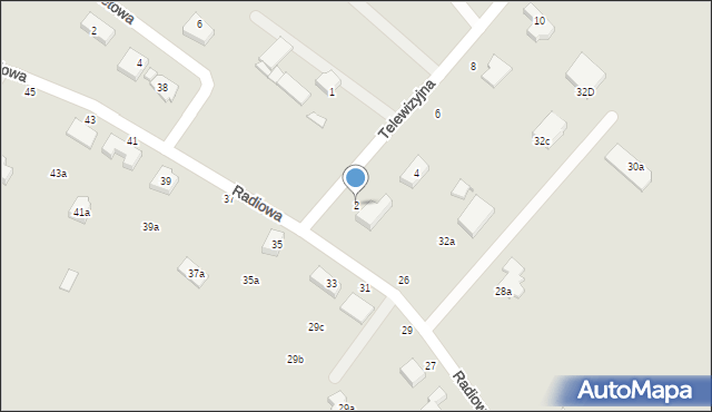 Gdańsk, Telewizyjna, 2, mapa Gdańska