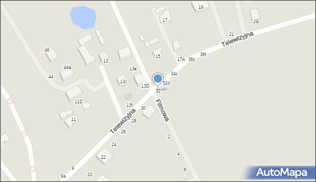 Gdańsk, Telewizyjna, 32, mapa Gdańska