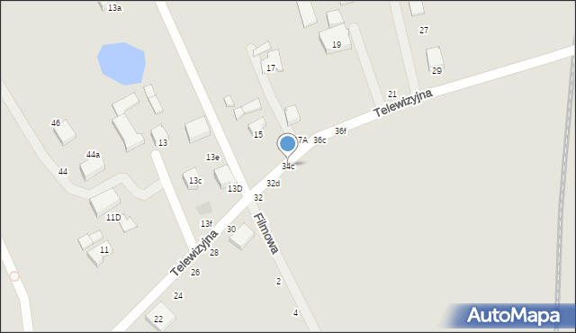 Gdańsk, Telewizyjna, 34c, mapa Gdańska