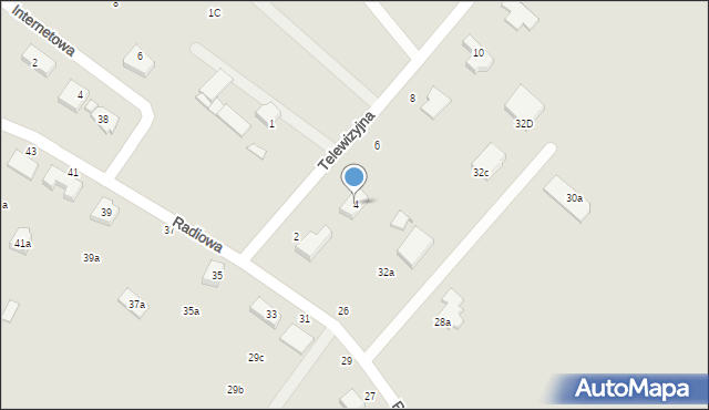 Gdańsk, Telewizyjna, 4, mapa Gdańska