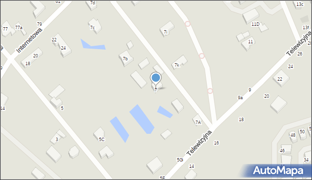 Gdańsk, Telewizyjna, 7, mapa Gdańska