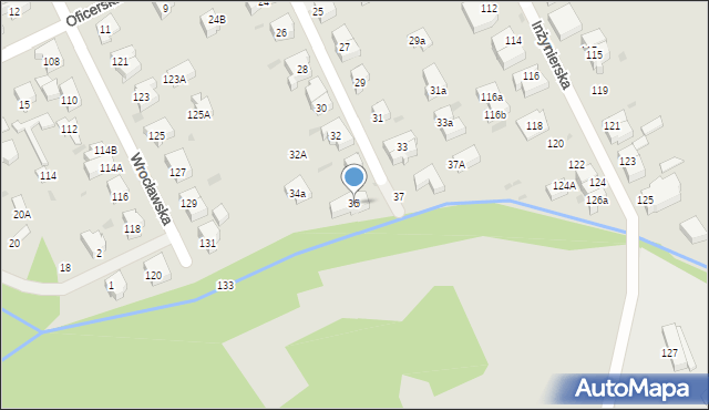 Gdynia, Techniczna, 36, mapa Gdyni