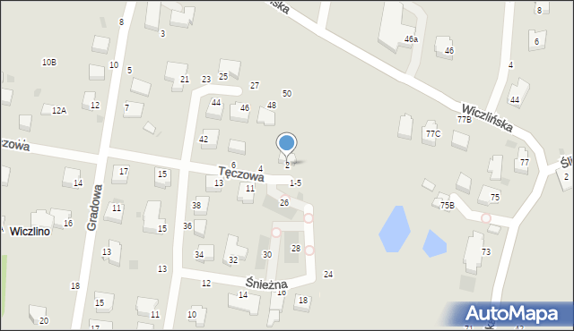 Gdynia, Tęczowa, 2, mapa Gdyni