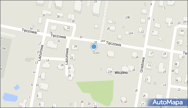 Gdynia, Tęczowa, 25a, mapa Gdyni