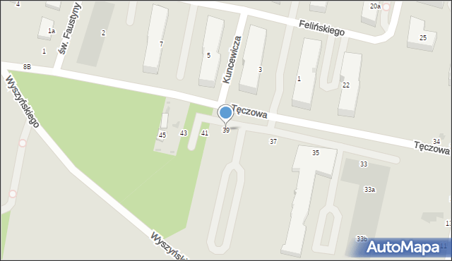 Gdynia, Tęczowa, 39, mapa Gdyni