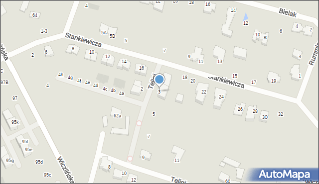 Gdynia, Teligi Leonida, kpt., 3, mapa Gdyni