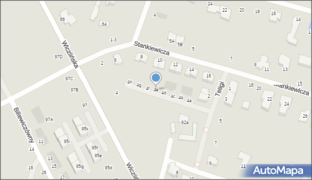 Gdynia, Teligi Leonida, kpt., 4e, mapa Gdyni