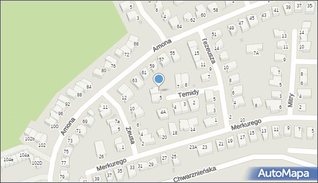 Gdynia, Temidy, 6, mapa Gdyni