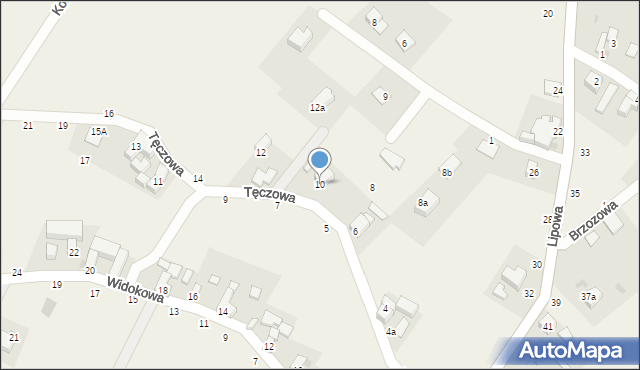 Gęsiniec, Tęczowa, 10, mapa Gęsiniec