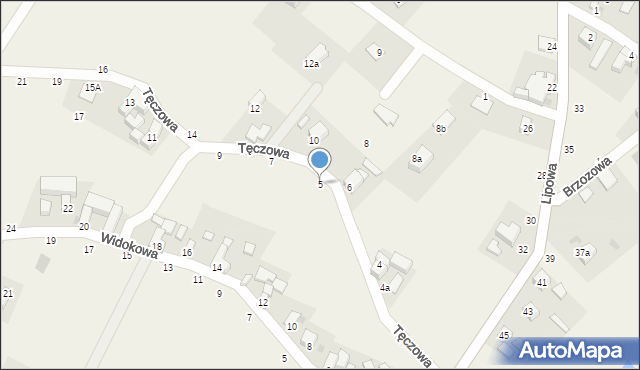 Gęsiniec, Tęczowa, 5, mapa Gęsiniec