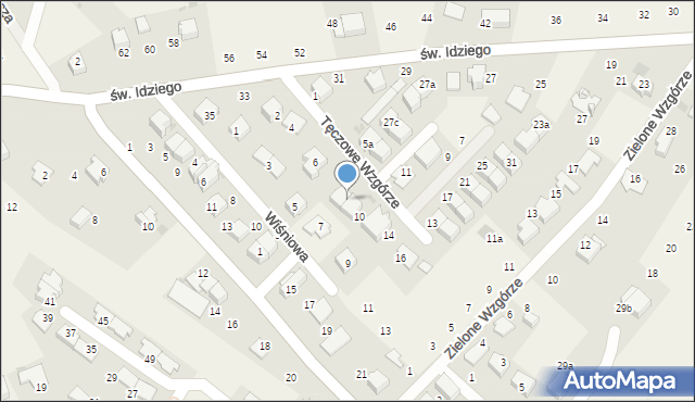 Giebułtów, Tęczowe Wzgórze, 8, mapa Giebułtów