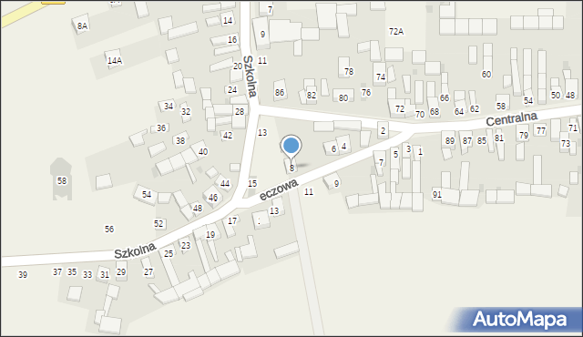 Gniazdów, Tęczowa, 8, mapa Gniazdów