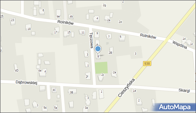Golasowice, Tęczowa, 4, mapa Golasowice