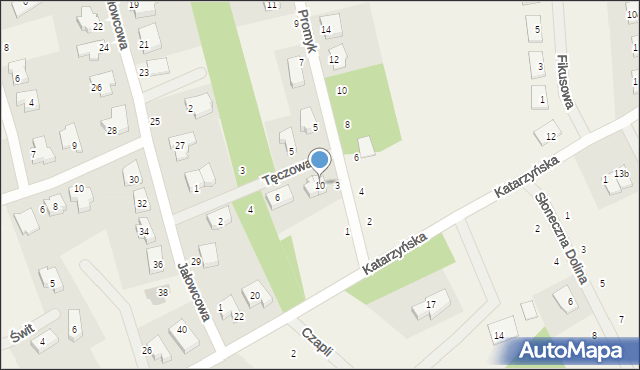 Gruszczyn, Tęczowa, 10, mapa Gruszczyn