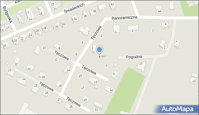 Gryfice, Tęczowa, 5, mapa Gryfice