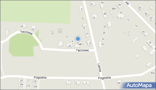 Gryfino, Tęczowa, 2, mapa Gryfino