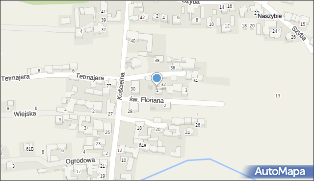 Harklowa, Tetmajera Włodzimierza, 1, mapa Harklowa