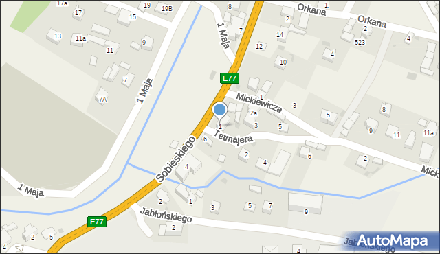 Jabłonka, Tetmajera, 1, mapa Jabłonka