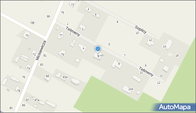 Janów, Telimeny, 6, mapa Janów