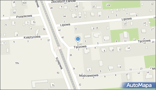 Jeziórko, Tęczowa, 1, mapa Jeziórko