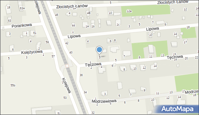 Jeziórko, Tęczowa, 3, mapa Jeziórko