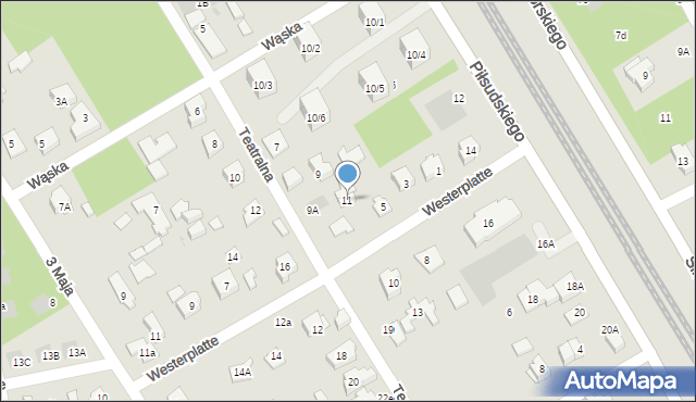 Józefów, Teatralna, 11, mapa Józefów