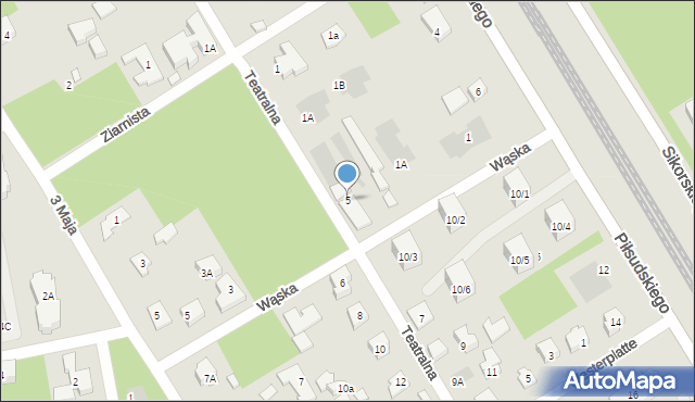 Józefów, Teatralna, 5, mapa Józefów