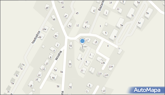 Kamieniec Wrocławski, Tęczowa, 2, mapa Kamieniec Wrocławski