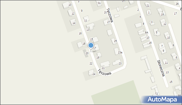 Konarzewo, Tęczowa, 17b, mapa Konarzewo