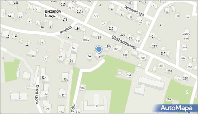 Kraków, Telimeny, 4, mapa Krakowa