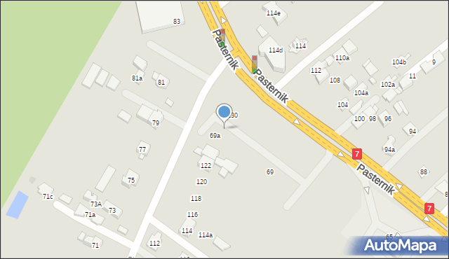 Kraków, Tetmajera Włodzimierza, 128, mapa Krakowa