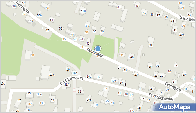 Kraków, Tetmajera Włodzimierza, 31, mapa Krakowa