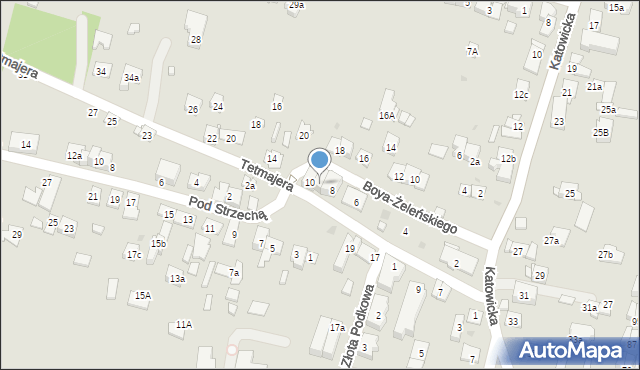 Kraków, Tetmajera Włodzimierza, 8a, mapa Krakowa