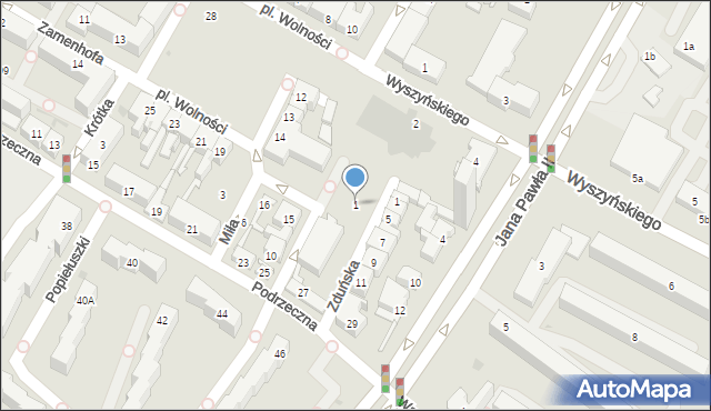 Kutno, Teatralna, 1, mapa Kutno