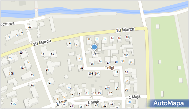 Łeba, Teligi Leonida, 48, mapa Łeba
