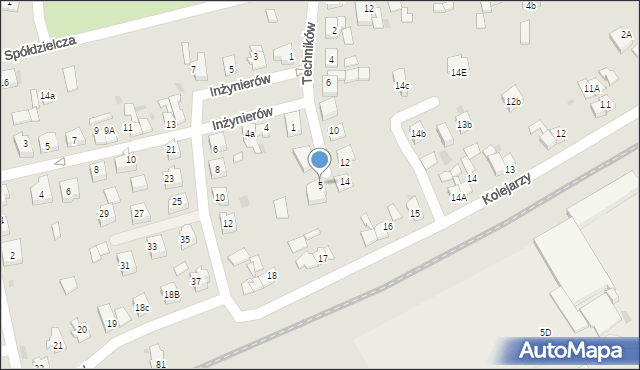 Lębork, Techników, 5, mapa Lębork