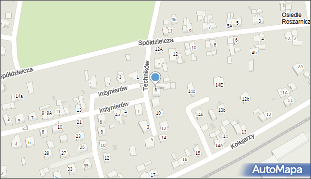 Lębork, Techników, 6, mapa Lębork