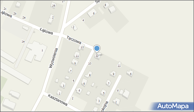 Liniewo, Tęczowa, 12, mapa Liniewo