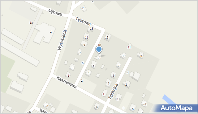 Liniewo, Tęczowa, 8, mapa Liniewo