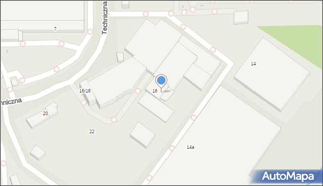 Łódź, Techniczna, 18, mapa Łodzi